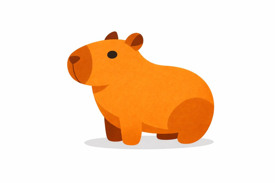 Modelit capybara mascot next to a laptop, signaling a friendly, no-pressure conversation